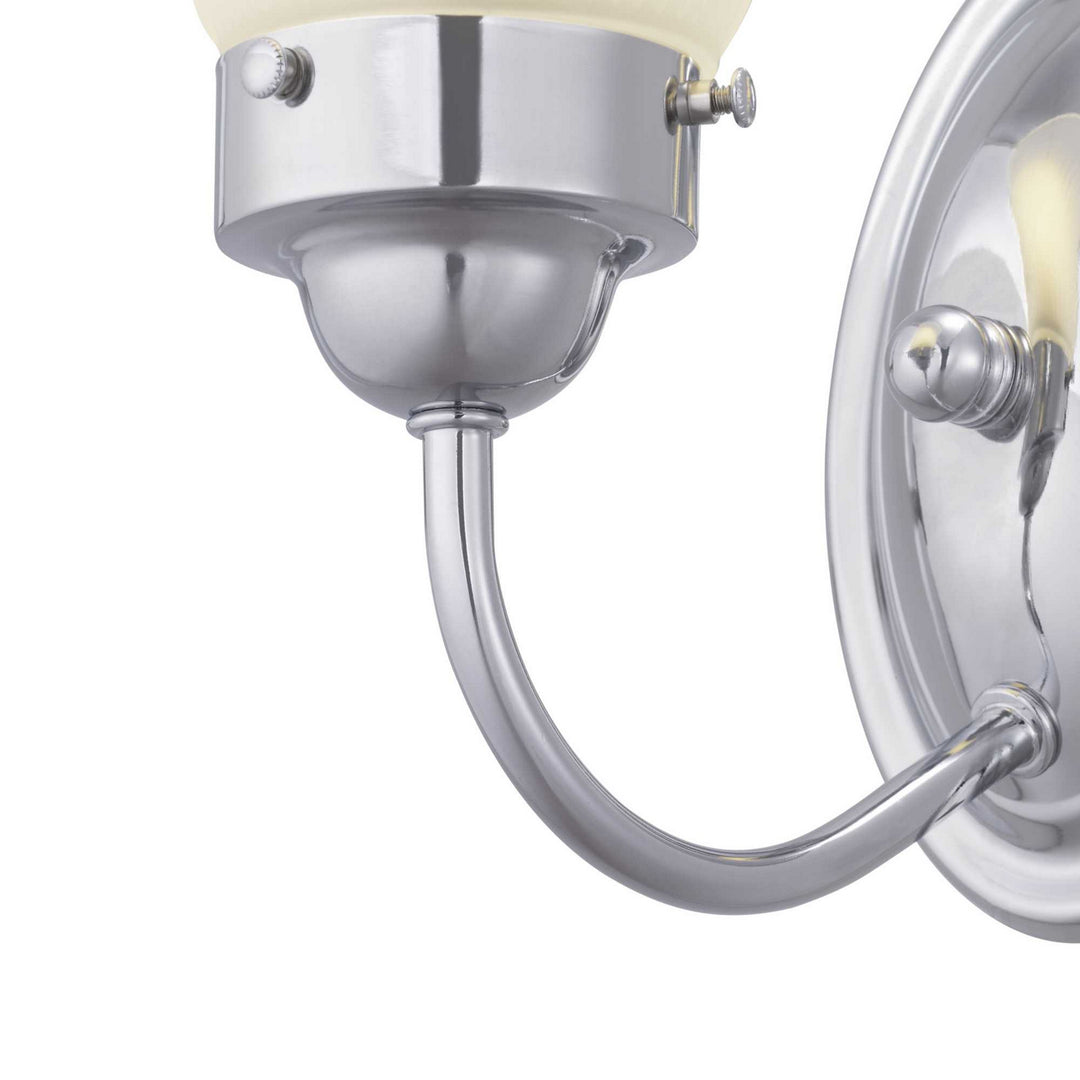Progress Fluted Glass-Etched P3287-15ET Wall Light - Polished Chrome