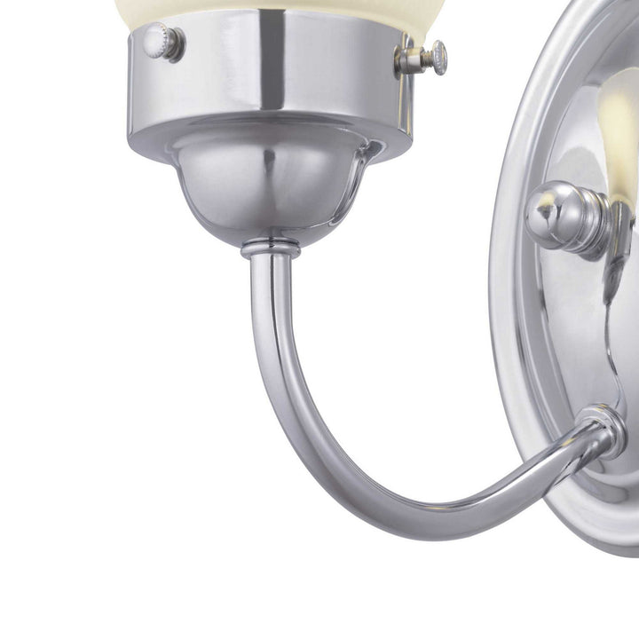 Progress Fluted Glass-Etched P3287-15ET Wall Light - Polished Chrome