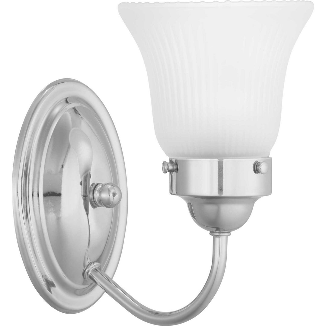 Progress Fluted Glass-Etched P3287-15ET Wall Light - Polished Chrome