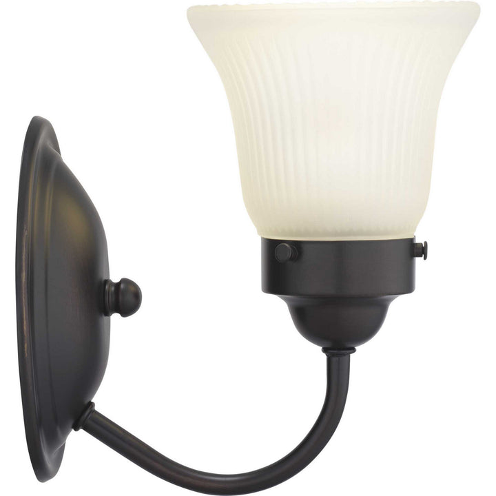 Progress Economy Fluted Glass P3287-20ET Wall Light - Antique Bronze