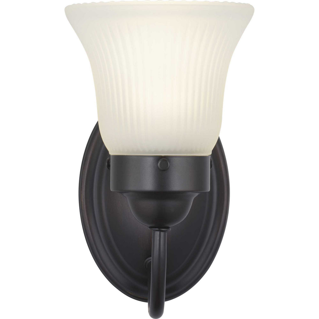 Progress Economy Fluted Glass P3287-20ET Wall Light - Antique Bronze
