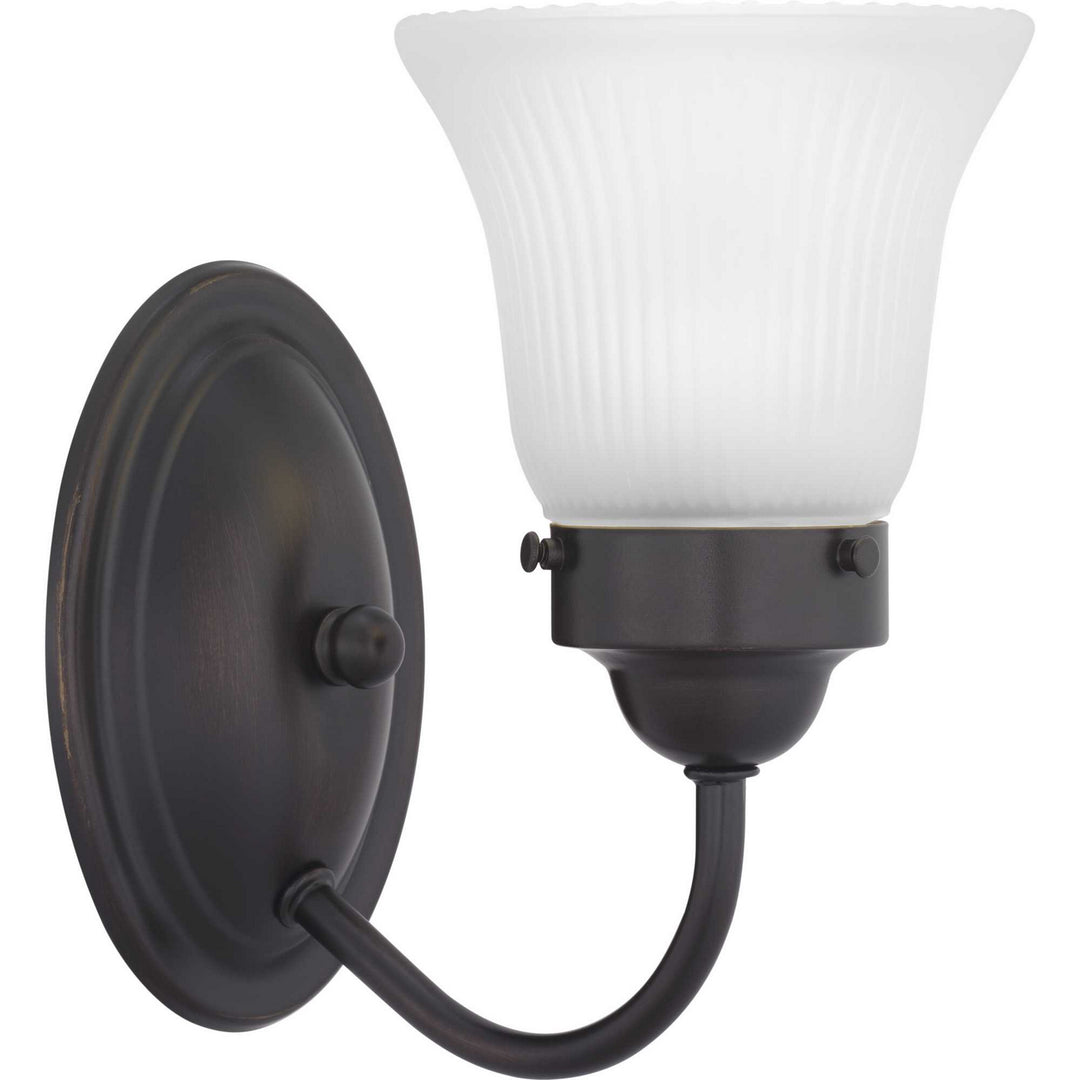 Progress Economy Fluted Glass P3287-20ET Wall Light - Antique Bronze