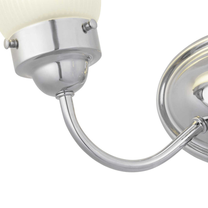 Progress Fluted Glass-Etched P3288-15ET Bath Vanity Light 12 in. wide - Polished Chrome