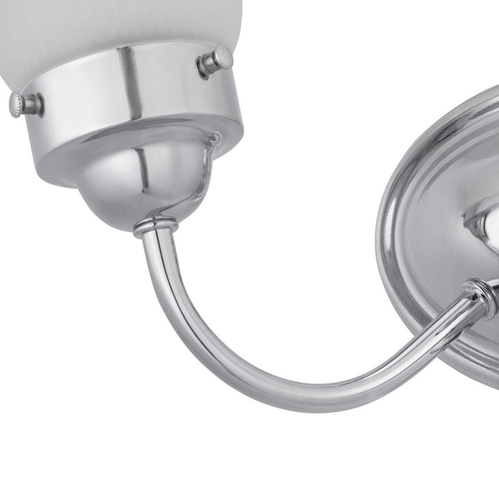 Progress Fluted Glass-Etched P3288-15ET Bath Vanity Light 12 in. wide - Polished Chrome