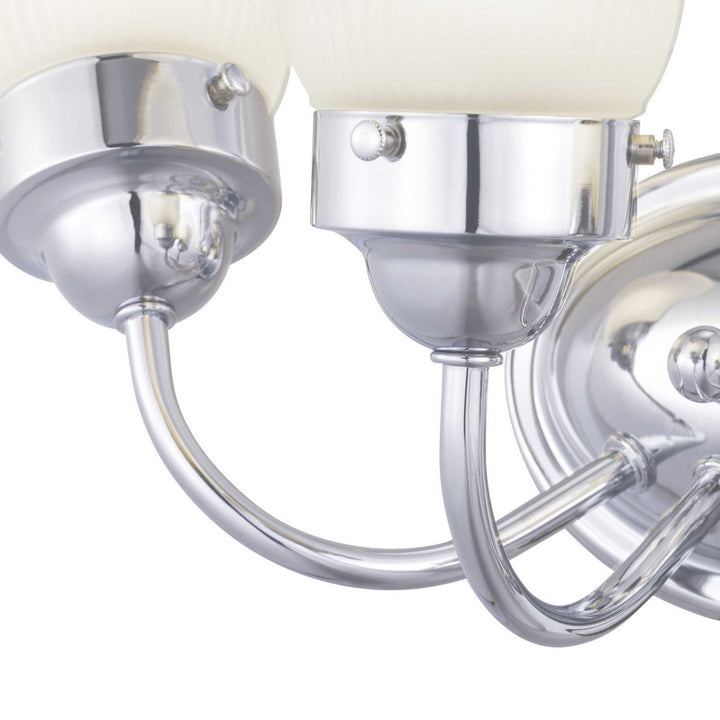 Progress Fluted Glass-Etched P3289-15ET Bath Vanity Light 16 in. wide - Polished Chrome
