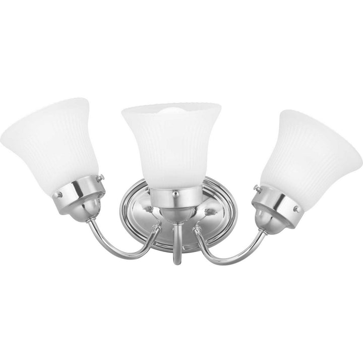 Progress Fluted Glass-Etched P3289-15ET Bath Vanity Light 16 in. wide - Polished Chrome