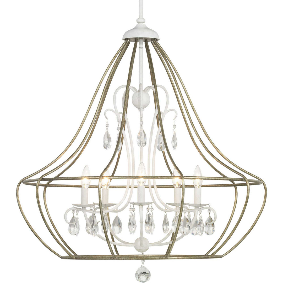 Progress Fleurette P400152-151 Chandelier Light - Cottage White