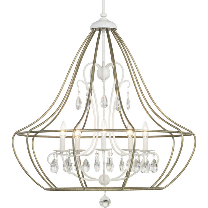 Progress Fleurette P400152-151 Chandelier Light - Cottage White