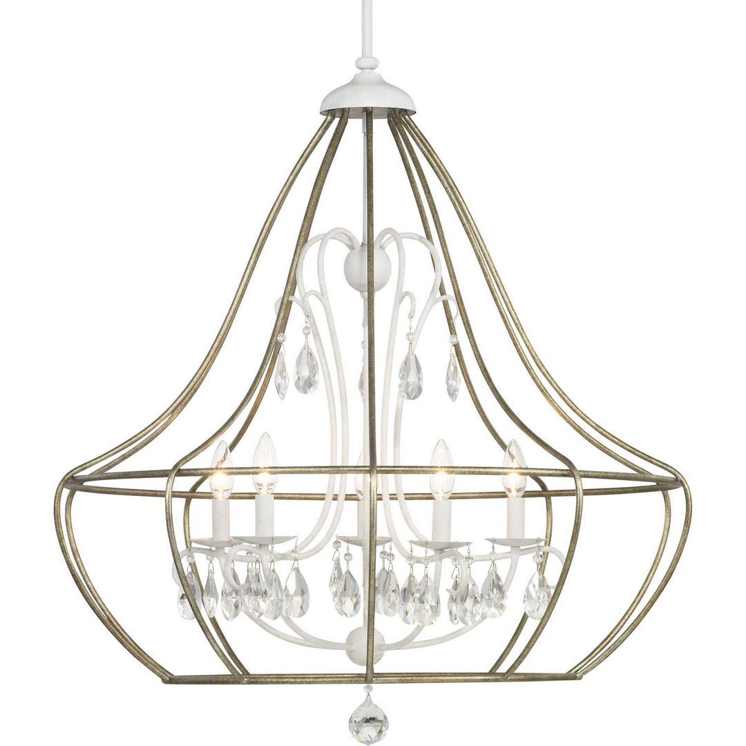 Progress Fleurette P400152-151 Chandelier Light - Cottage White
