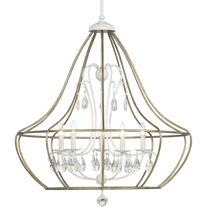 Progress Fleurette P400152-151 Chandelier Light - Cottage White