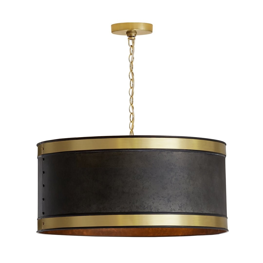 Capital Barrow 335641GB Pendant Light - Galvanized Black and True Brass