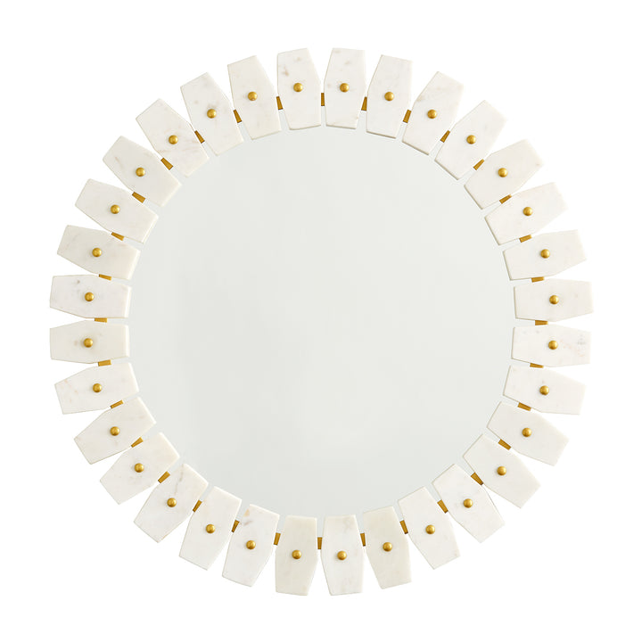 Capital Lighting 735404MM  Mirror Mirror Marble With Brushed Brass Metal