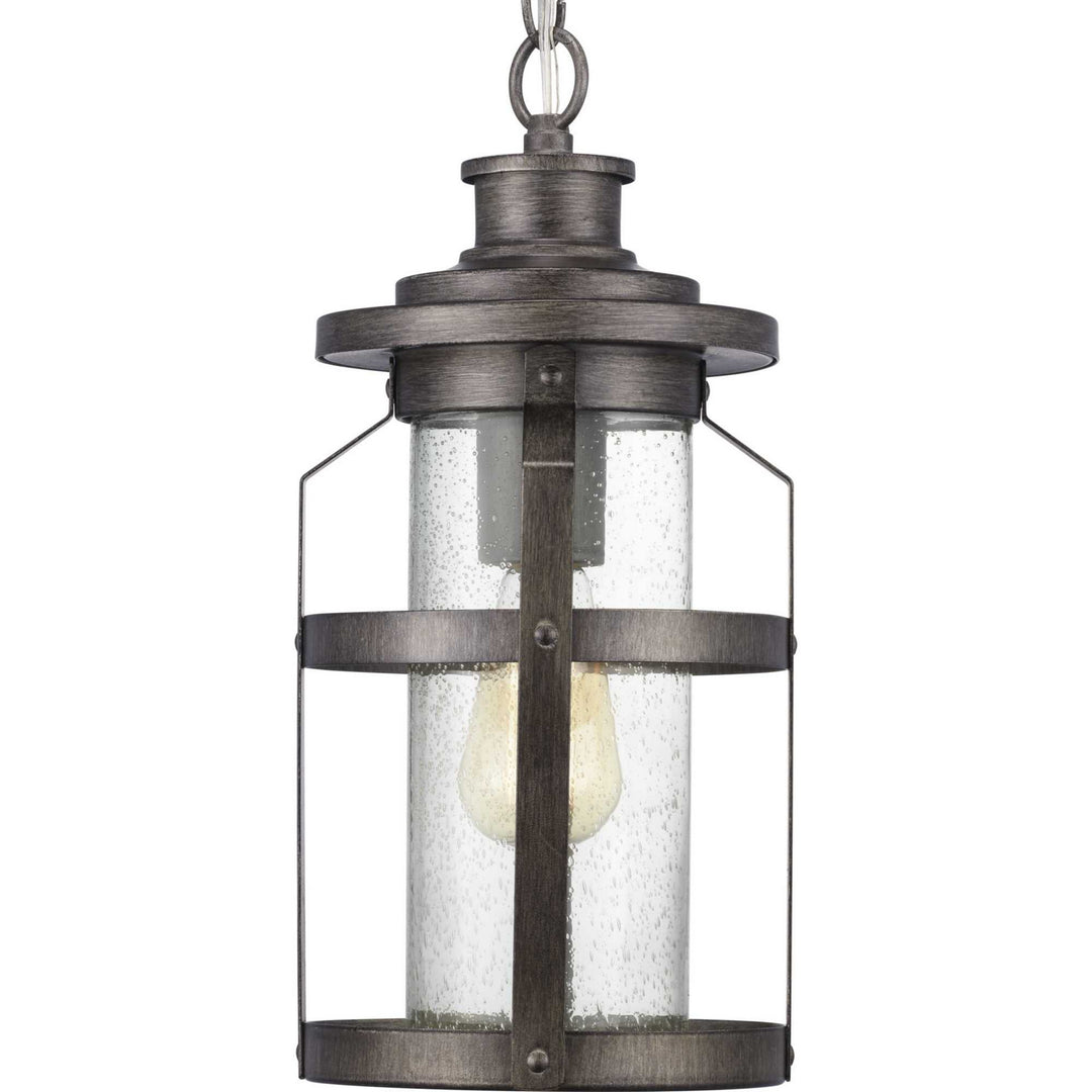 Progress Lighting P550031-103 Haslett One Light Hanging Lantern Outdoor Pewter, Nickel, Silver