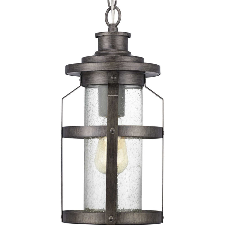 Progress Lighting P550031-103 Haslett One Light Hanging Lantern Outdoor Pewter, Nickel, Silver