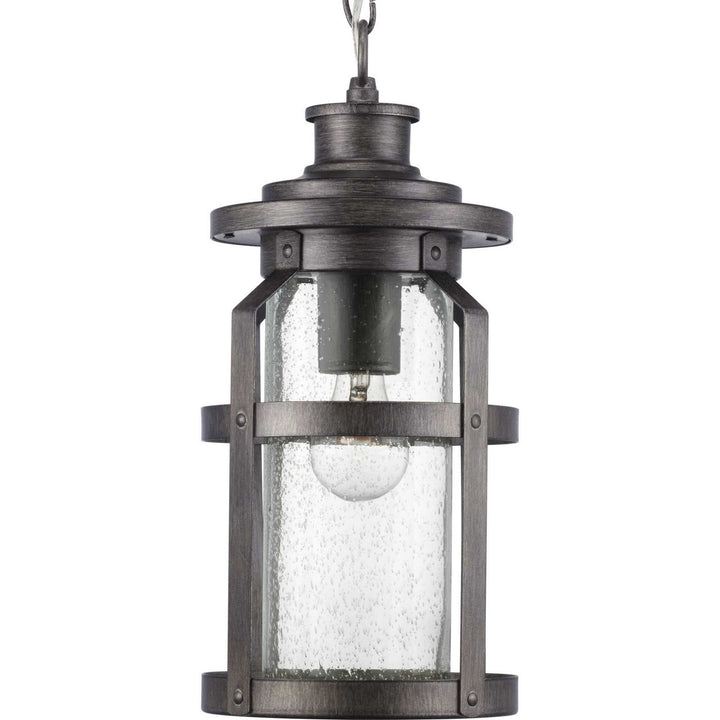 Progress Lighting P550031-103 Haslett One Light Hanging Lantern Outdoor Pewter, Nickel, Silver