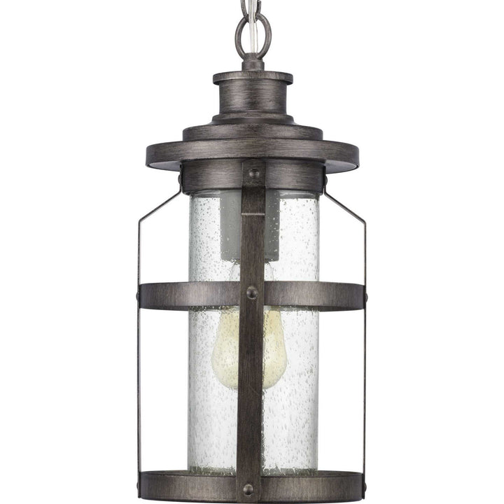 Progress Lighting P550031-103 Haslett One Light Hanging Lantern Outdoor Pewter, Nickel, Silver