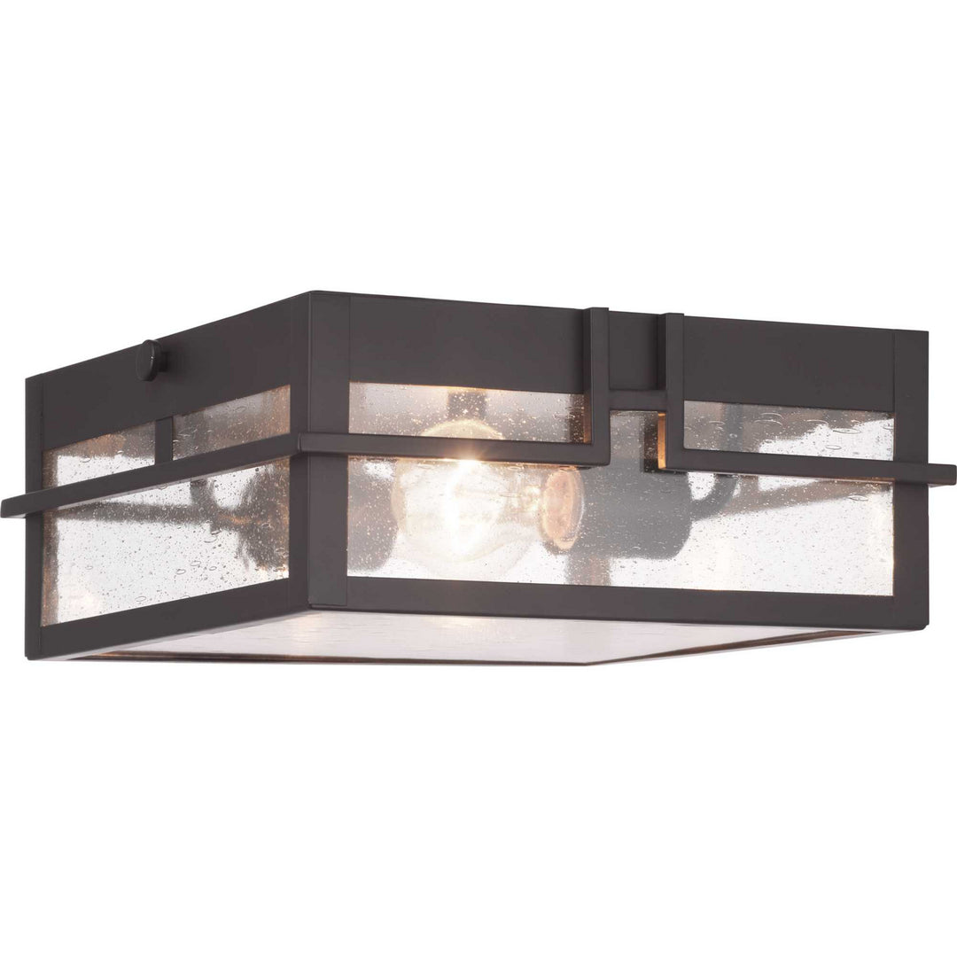 Progress Lighting P550038-020 Boxwood Two Light Outdoor Flush Mount Outdoor Bronze / Dark