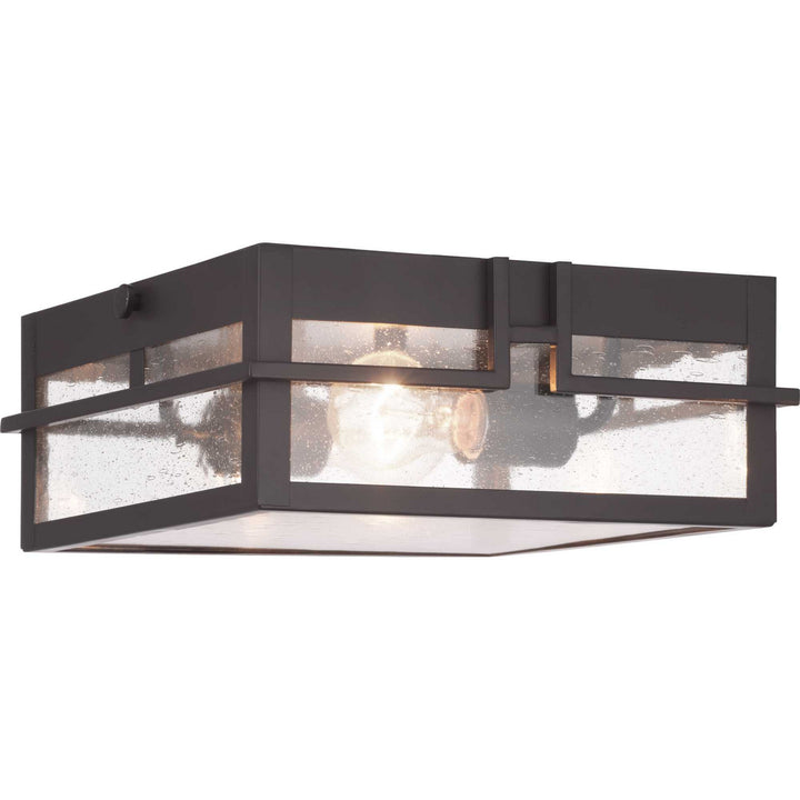 Progress Lighting P550038-020 Boxwood Two Light Outdoor Flush Mount Outdoor Bronze / Dark