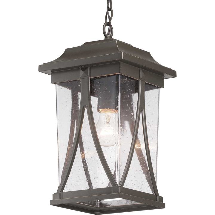 Progress Lighting P550040-020 Abbott One Light Hanging Lantern Outdoor Bronze / Dark