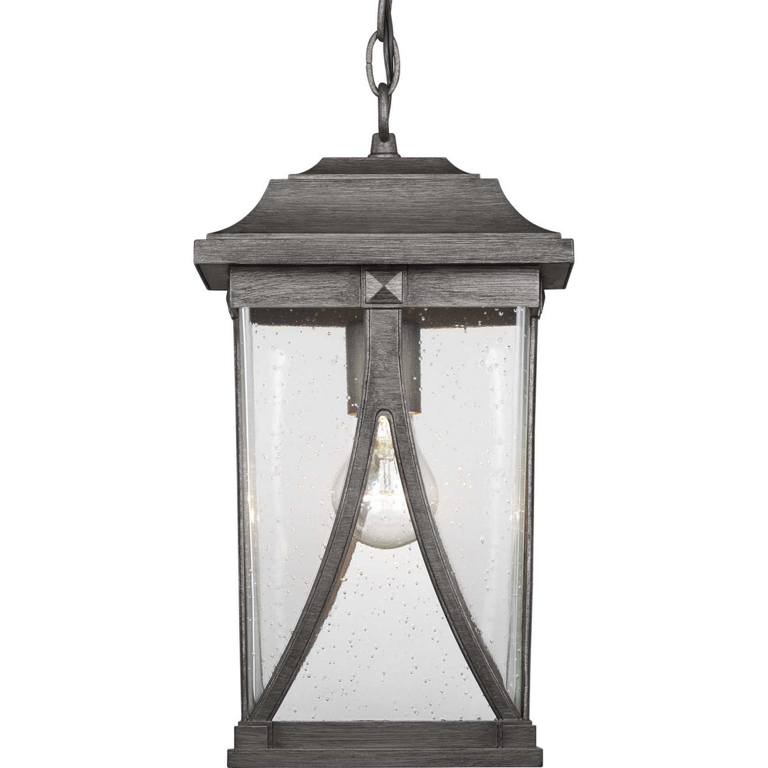 Progress Lighting P550040-103 Abbott One Light Hanging Lantern Outdoor Pewter, Nickel, Silver