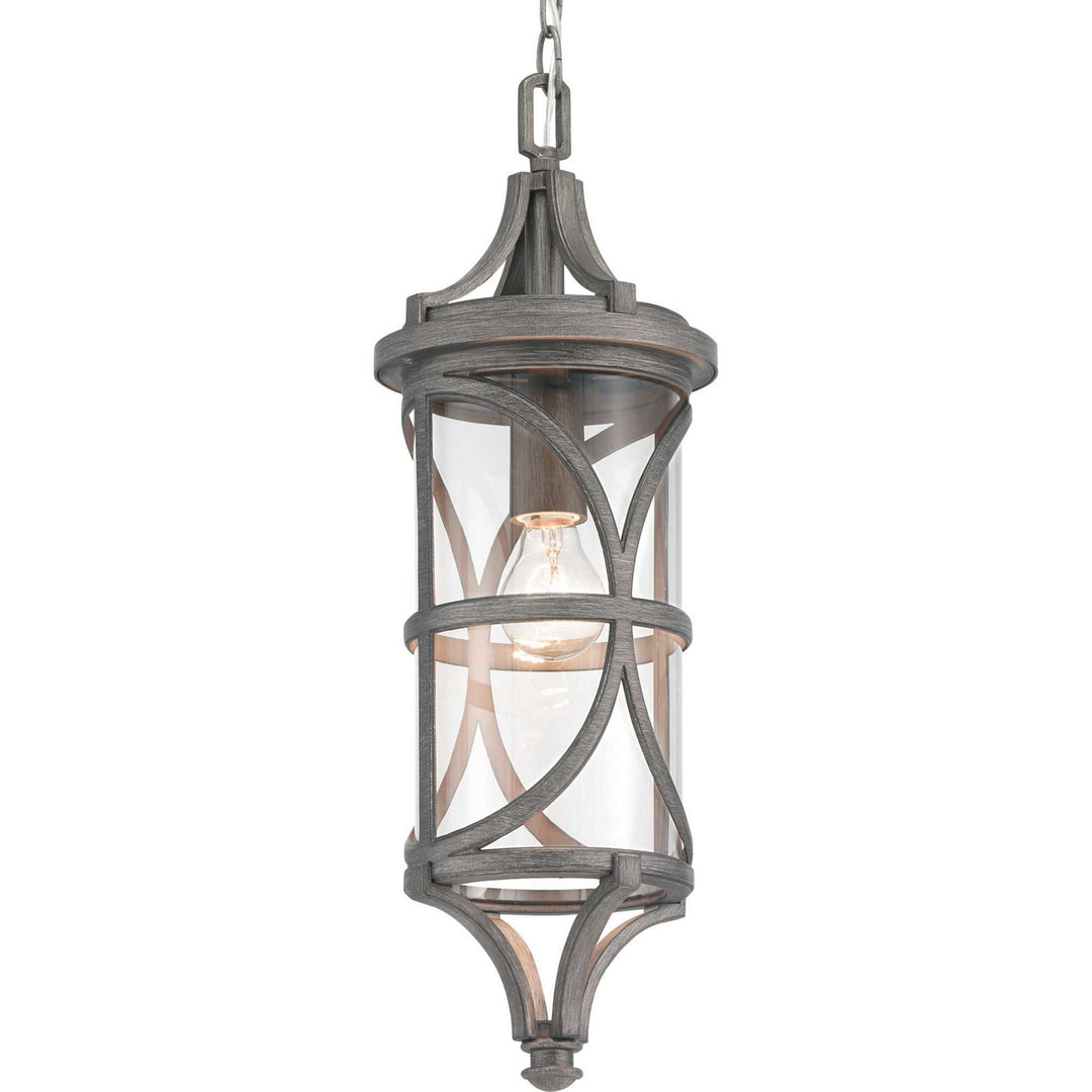Progress Lighting P550041-103 Morrison One Light Hanging Lantern Outdoor Pewter, Nickel, Silver
