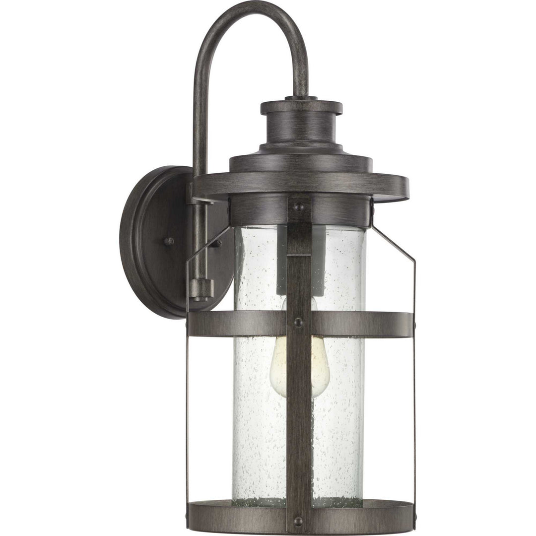 Progress Lighting P560096-103 Haslett One Light Wall Lantern Outdoor Pewter, Nickel, Silver