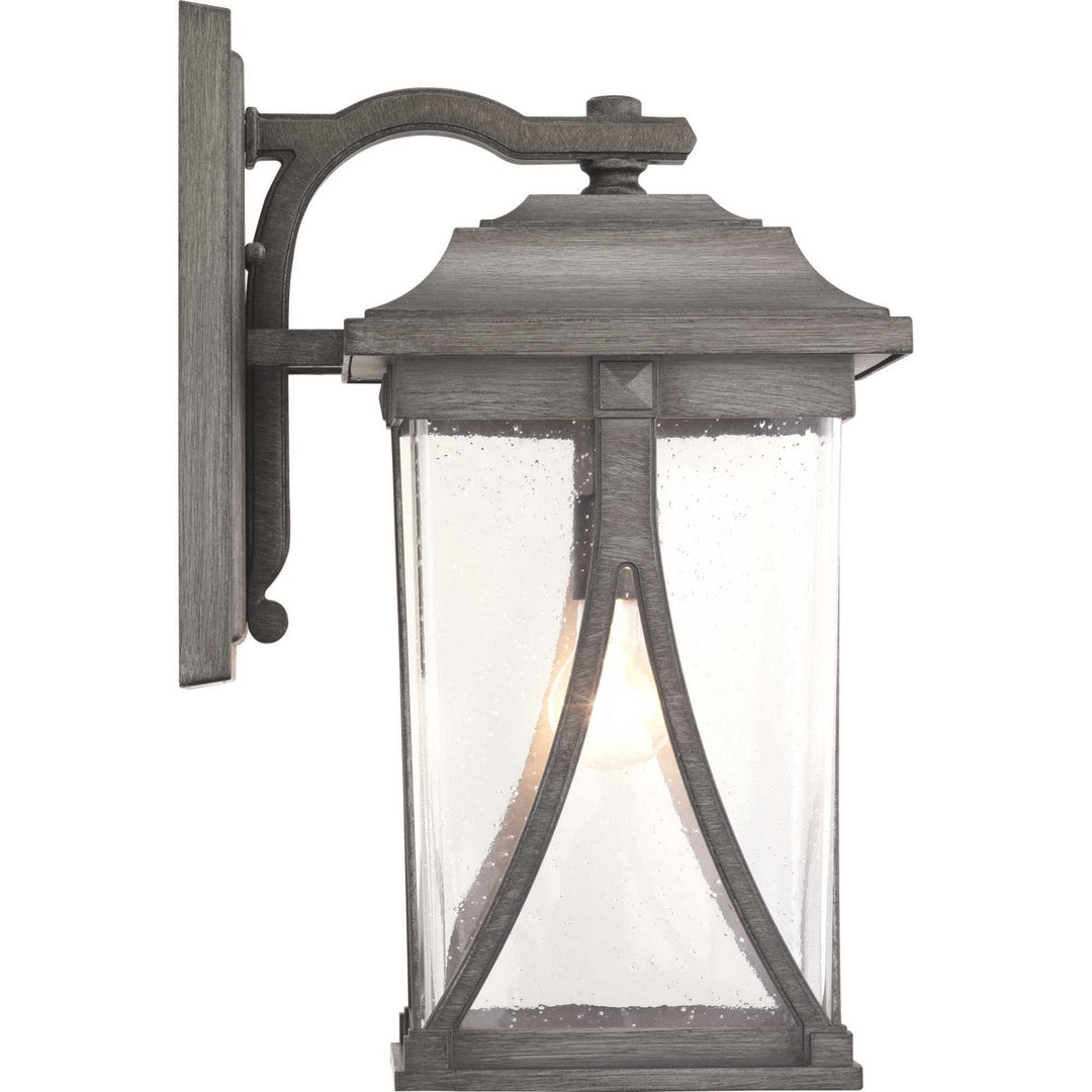 Progress Lighting P560115-103 Abbott One Light Wall Lantern Outdoor Pewter, Nickel, Silver