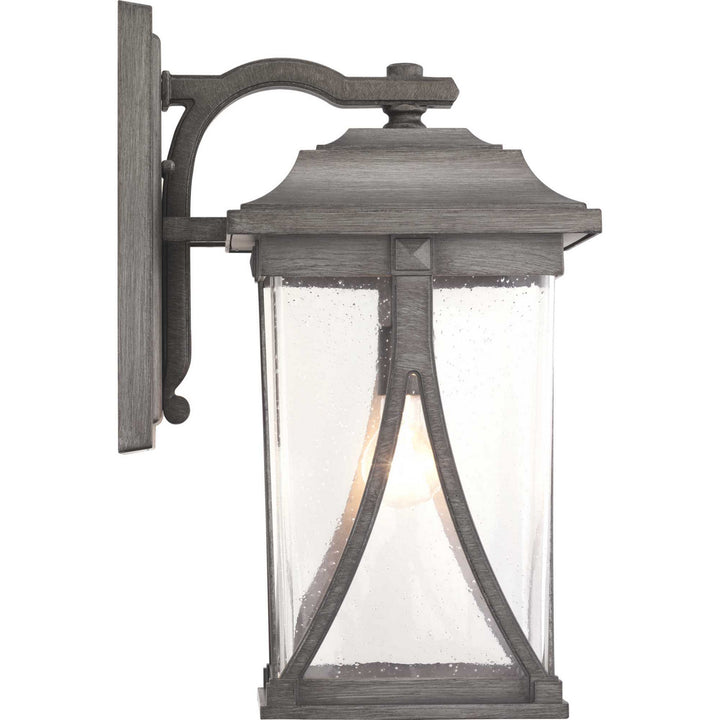 Progress Lighting P560115-103 Abbott One Light Wall Lantern Outdoor Pewter, Nickel, Silver