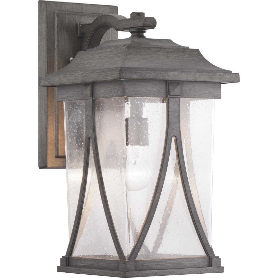Progress Lighting P560115-103 Abbott One Light Wall Lantern Outdoor Pewter, Nickel, Silver