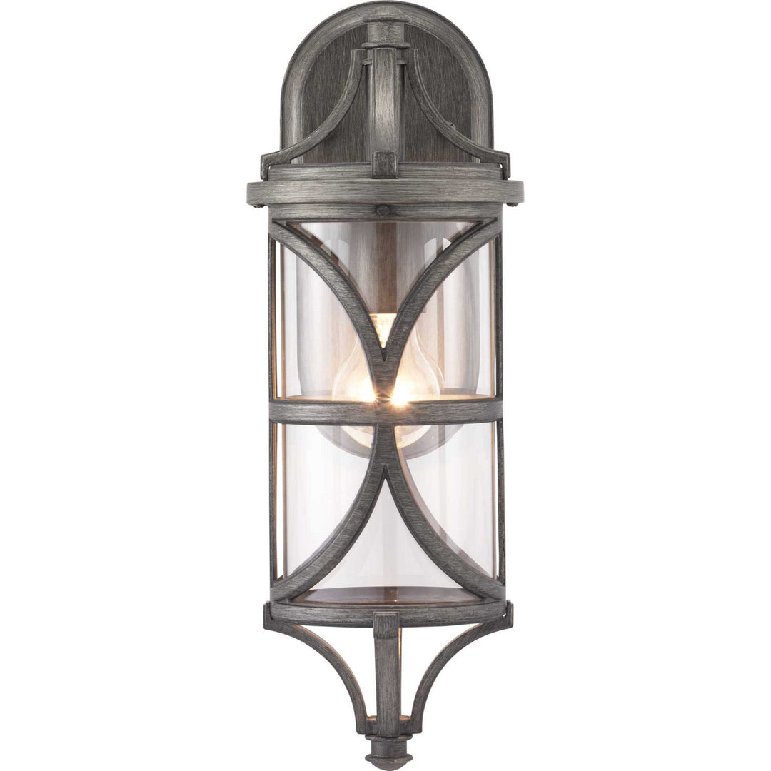 Progress Lighting P560116-103 Morrison One Light Wall Lantern Outdoor Pewter, Nickel, Silver
