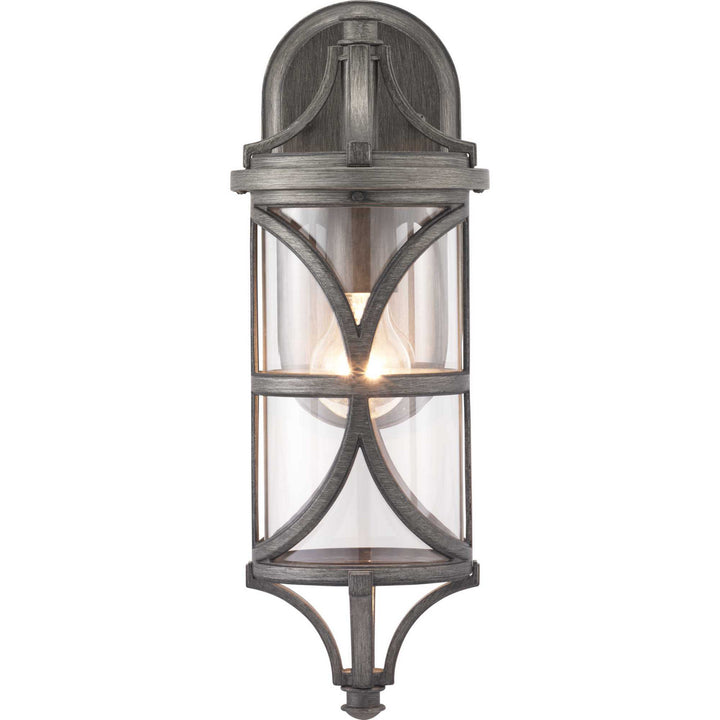 Progress Lighting P560116-103 Morrison One Light Wall Lantern Outdoor Pewter, Nickel, Silver