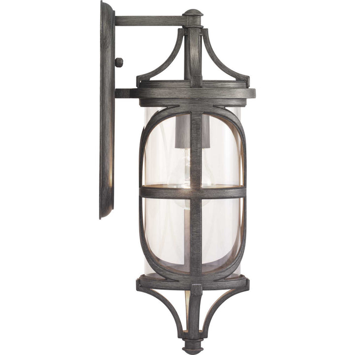 Progress Lighting P560116-103 Morrison One Light Wall Lantern Outdoor Pewter, Nickel, Silver
