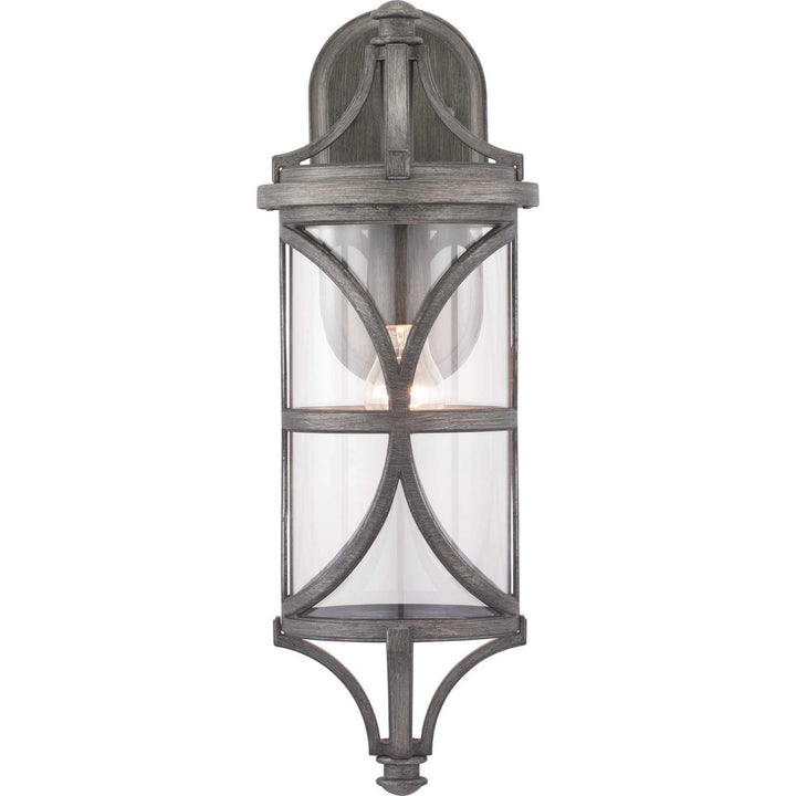Progress Lighting P560117-103 Morrison One Light Wall Lantern Outdoor Pewter, Nickel, Silver