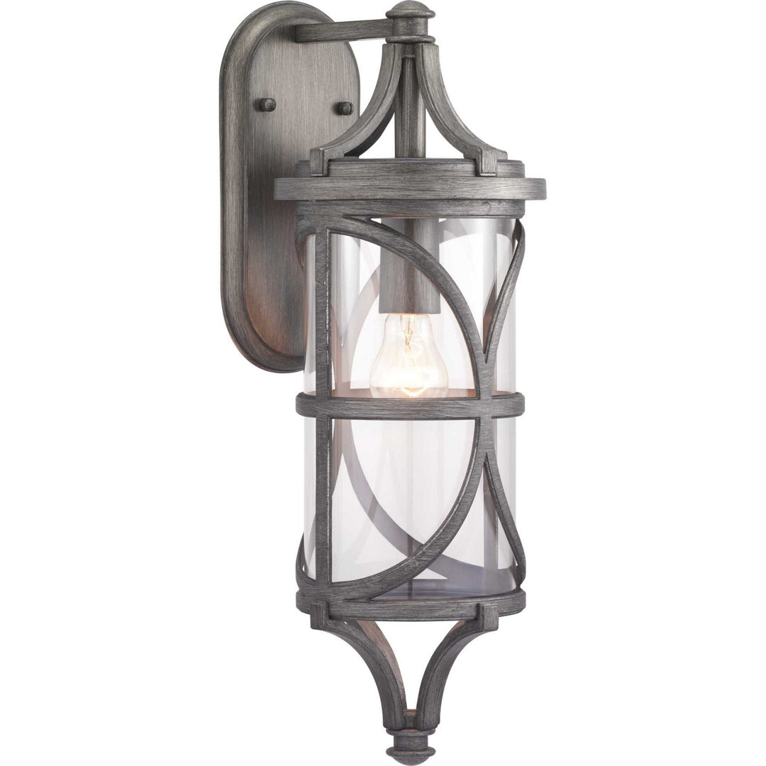 Progress Lighting P560117-103 Morrison One Light Wall Lantern Outdoor Pewter, Nickel, Silver