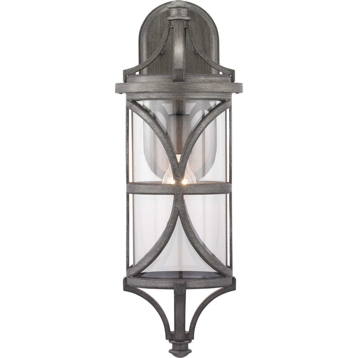 Progress Lighting P560118-103 Morrison One Light Wall Lantern Outdoor Pewter, Nickel, Silver