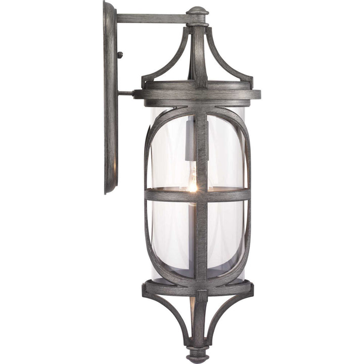 Progress Lighting P560118-103 Morrison One Light Wall Lantern Outdoor Pewter, Nickel, Silver
