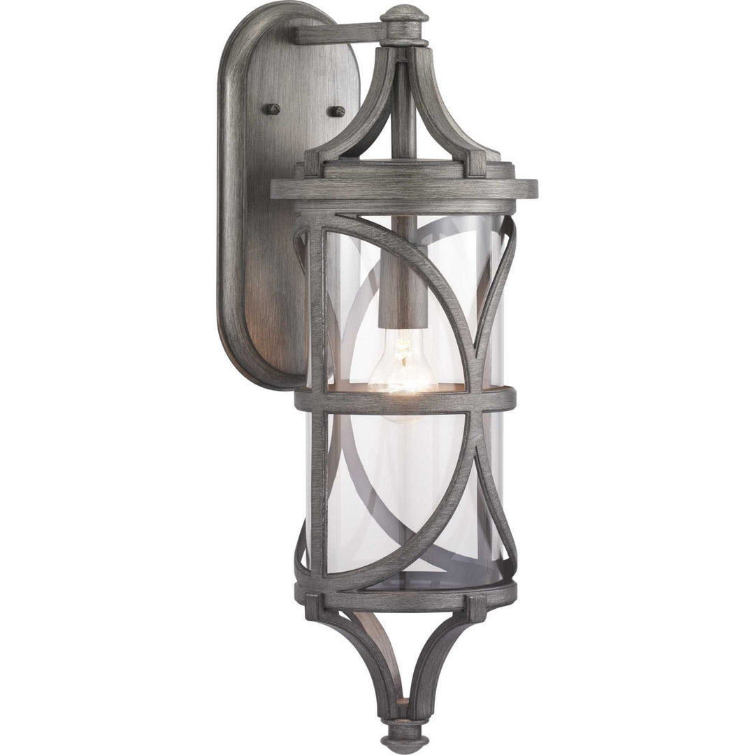 Progress Lighting P560118-103 Morrison One Light Wall Lantern Outdoor Pewter, Nickel, Silver