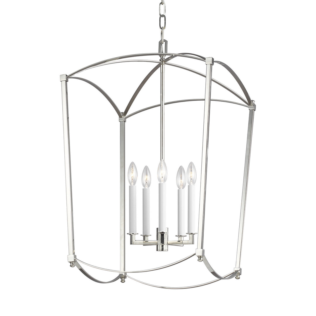 Visual Comfort Studio Thayer F3323/5PN Pendant Light - Polished Nickel