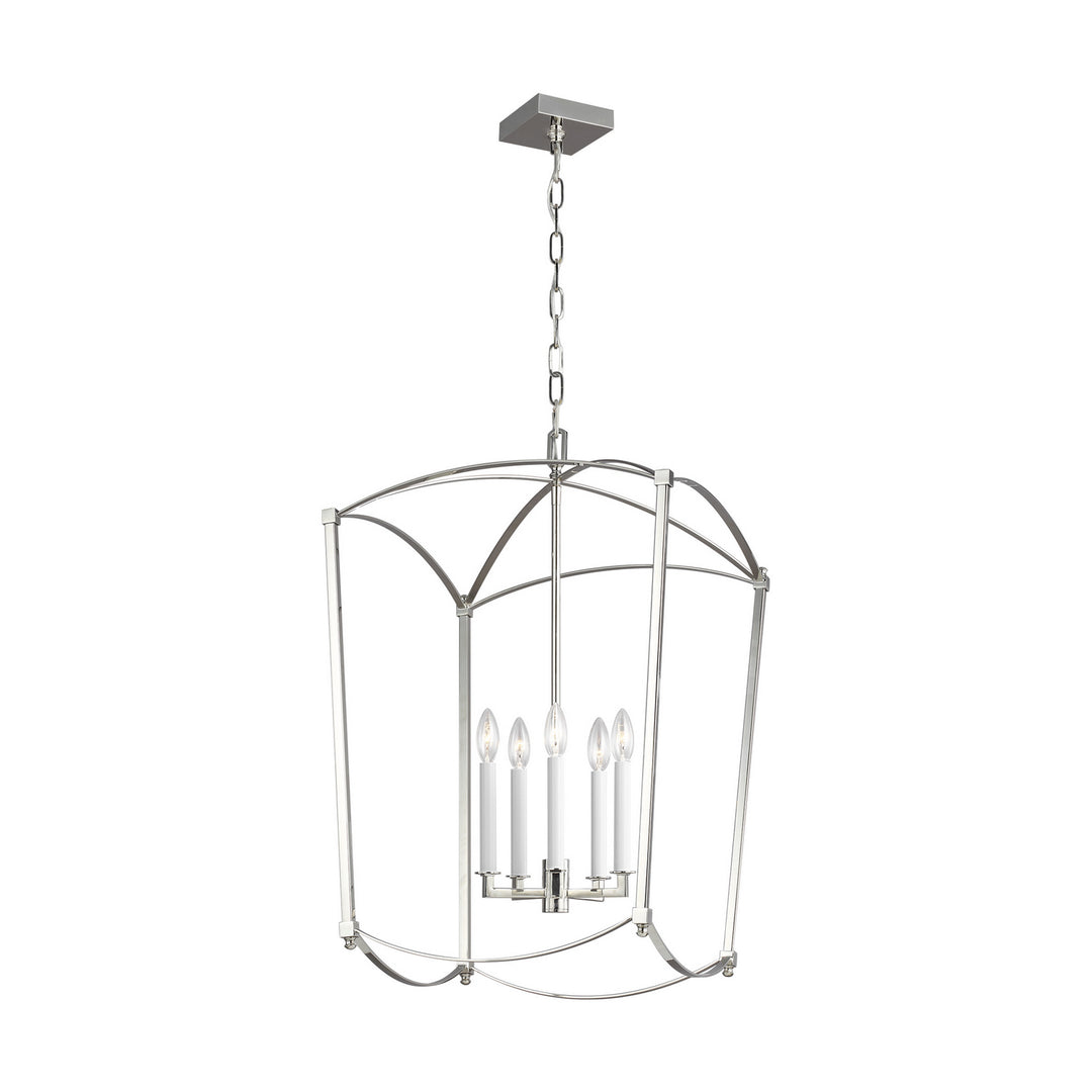 Visual Comfort Studio Thayer F3323/5PN Pendant Light - Polished Nickel