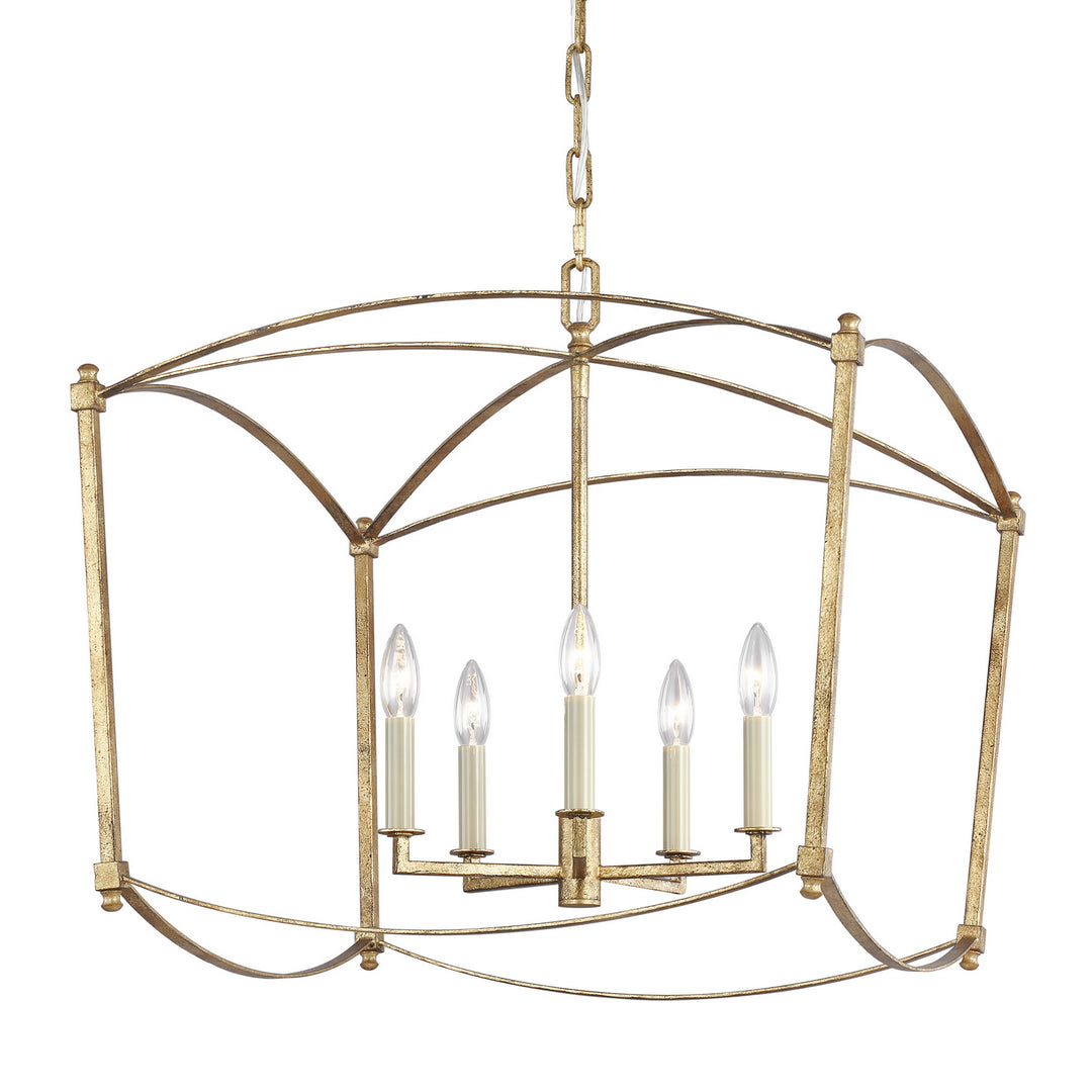 Visual Comfort Studio Thayer F3325/5ADB Chandelier Light - Antique Gild