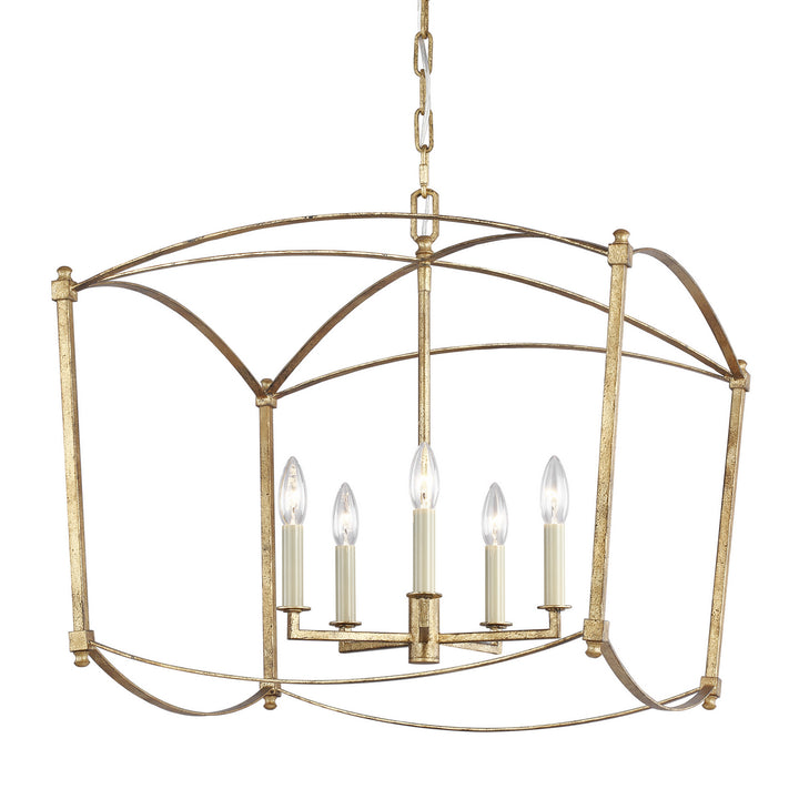 Visual Comfort Studio Thayer F3325/5ADB Chandelier Light - Antique Gild