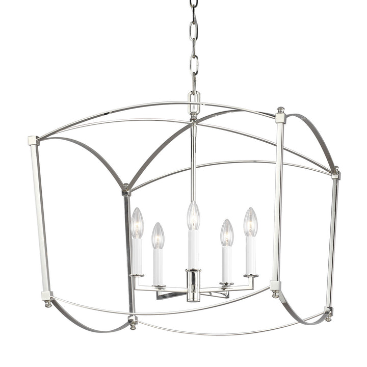 Visual Comfort Studio Thayer F3325/5PN Chandelier Light - Polished Nickel
