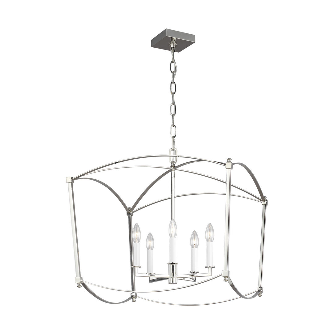 Visual Comfort Studio Thayer F3325/5PN Chandelier Light - Polished Nickel