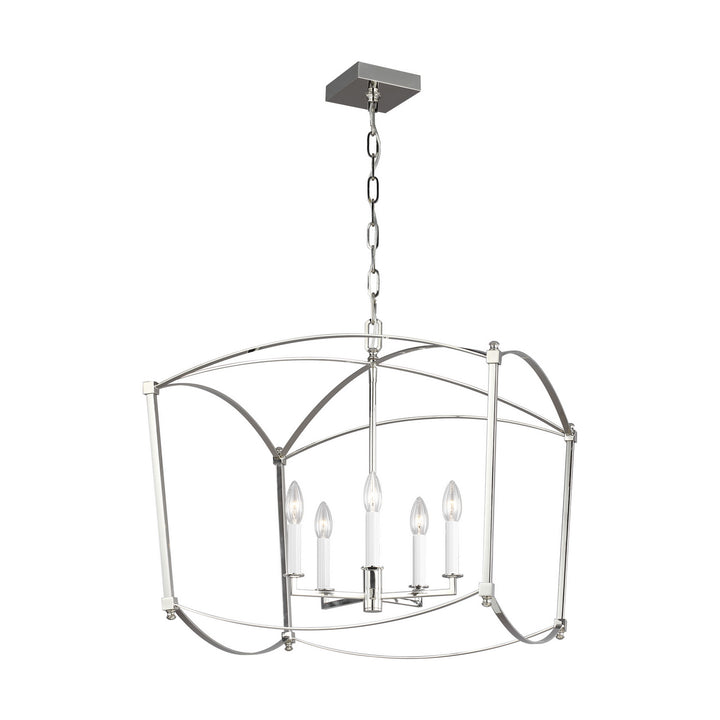 Visual Comfort Studio Thayer F3325/5PN Chandelier Light - Polished Nickel