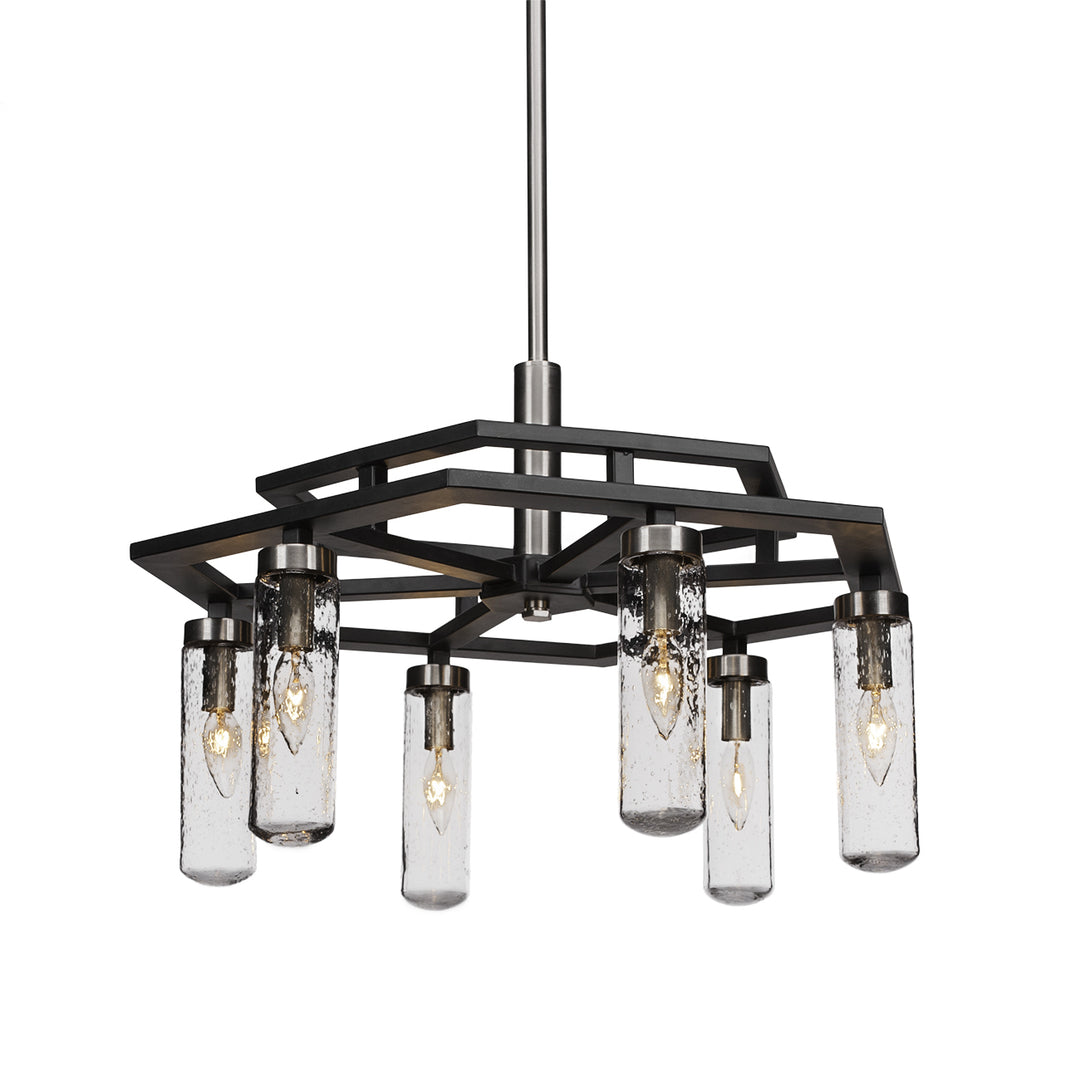 Toltec Salinda 2506-mbbn-600 Chandelier Light - Matte Black & Brushed Nickel