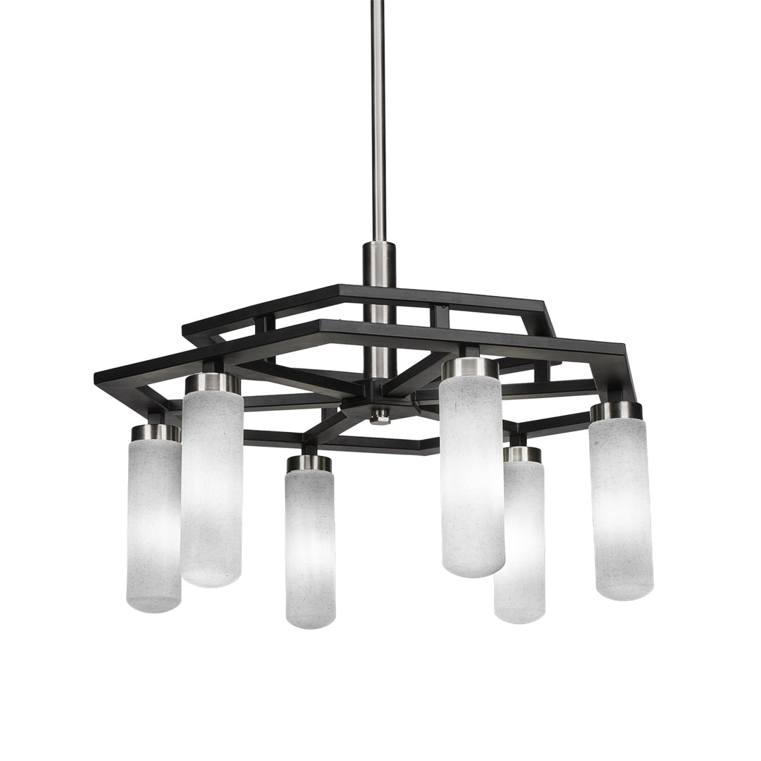 Toltec Salinda 2506-mbbn-601 Chandelier Light - Matte Black & Brushed Nickel