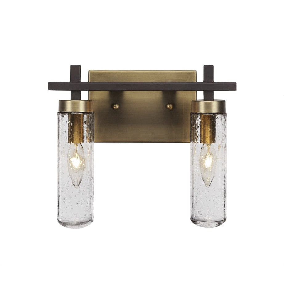 Toltec Salinda 2512-esbr-600 Bath Vanity Light 12 in. wide - Espresso & Brass