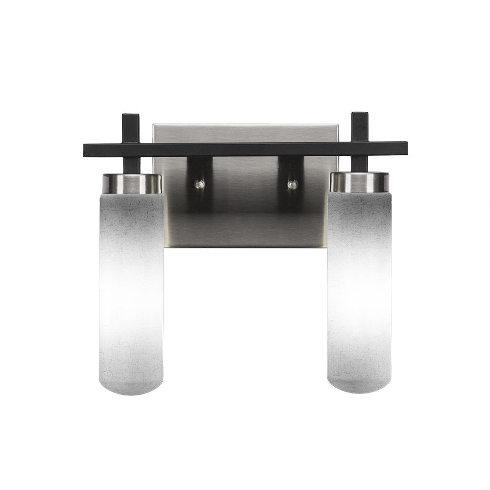 Toltec Salinda 2512-mbbn-601 Bath Vanity Light 12 in. wide - Matte Black & Brushed Nickel