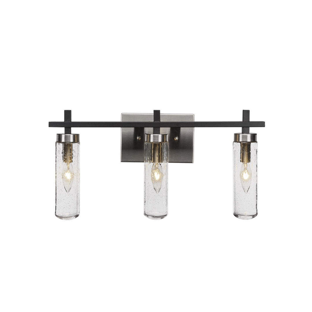 Toltec Salinda 2513-mbbn-600 Bath Vanity Light 21 in. wide - Matte Black & Brushed Nickel