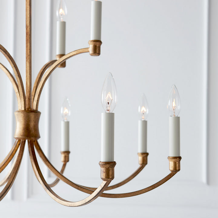Visual Comfort Studio Westerly CC10612ADB Chandelier Light - Antique Gild